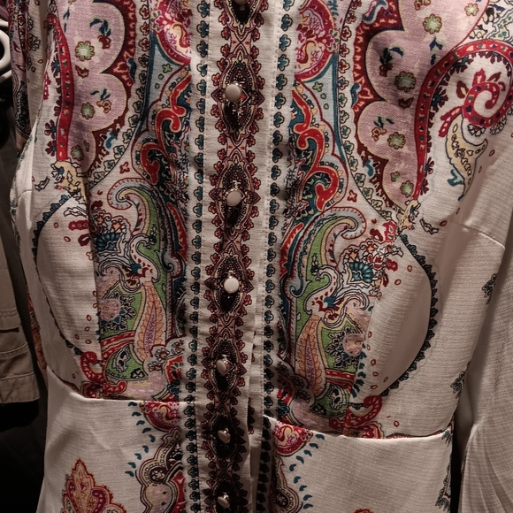 ZIMMERMAN PAISLEY LINEN DRESS - Picture 4 of 5